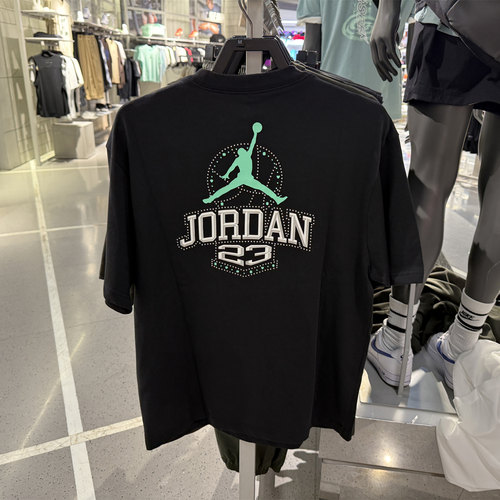 Jordan男女同款飞人logo夏季轻薄透气宽松短袖T恤IM3354-010-047