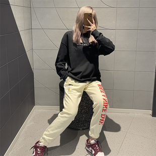 专柜正品Nike耐克SPORTSWEAR男子刺绣小菊花收脚运动长裤 DM5015