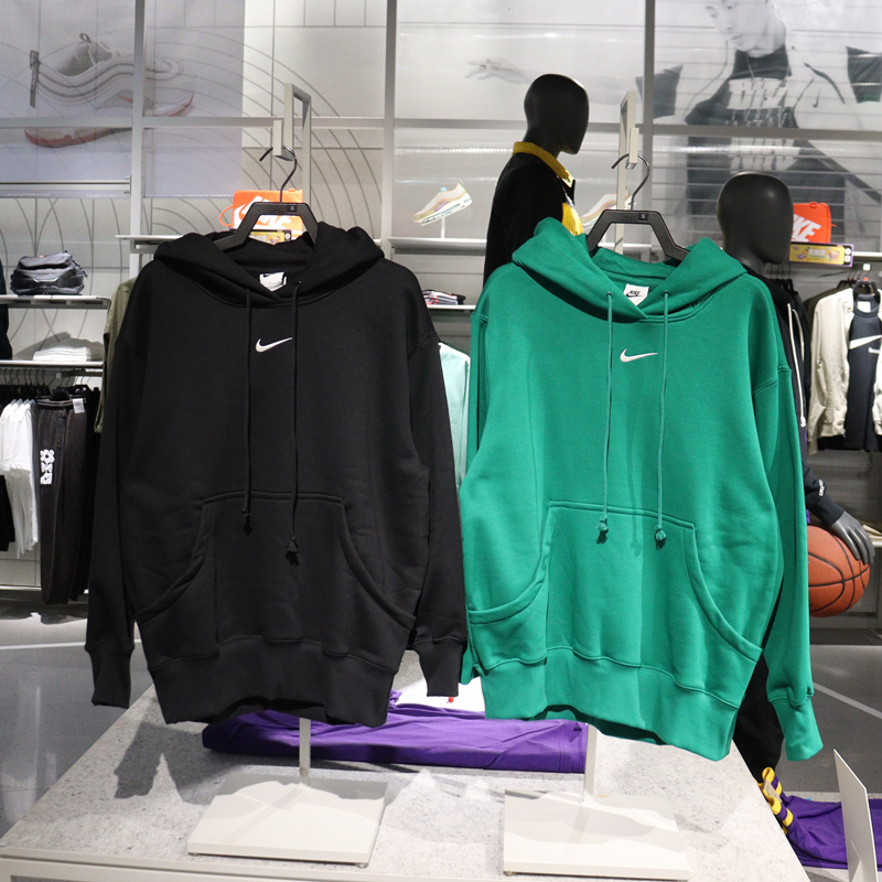 NIKE耐克宽松加绒连帽套头衫卫衣