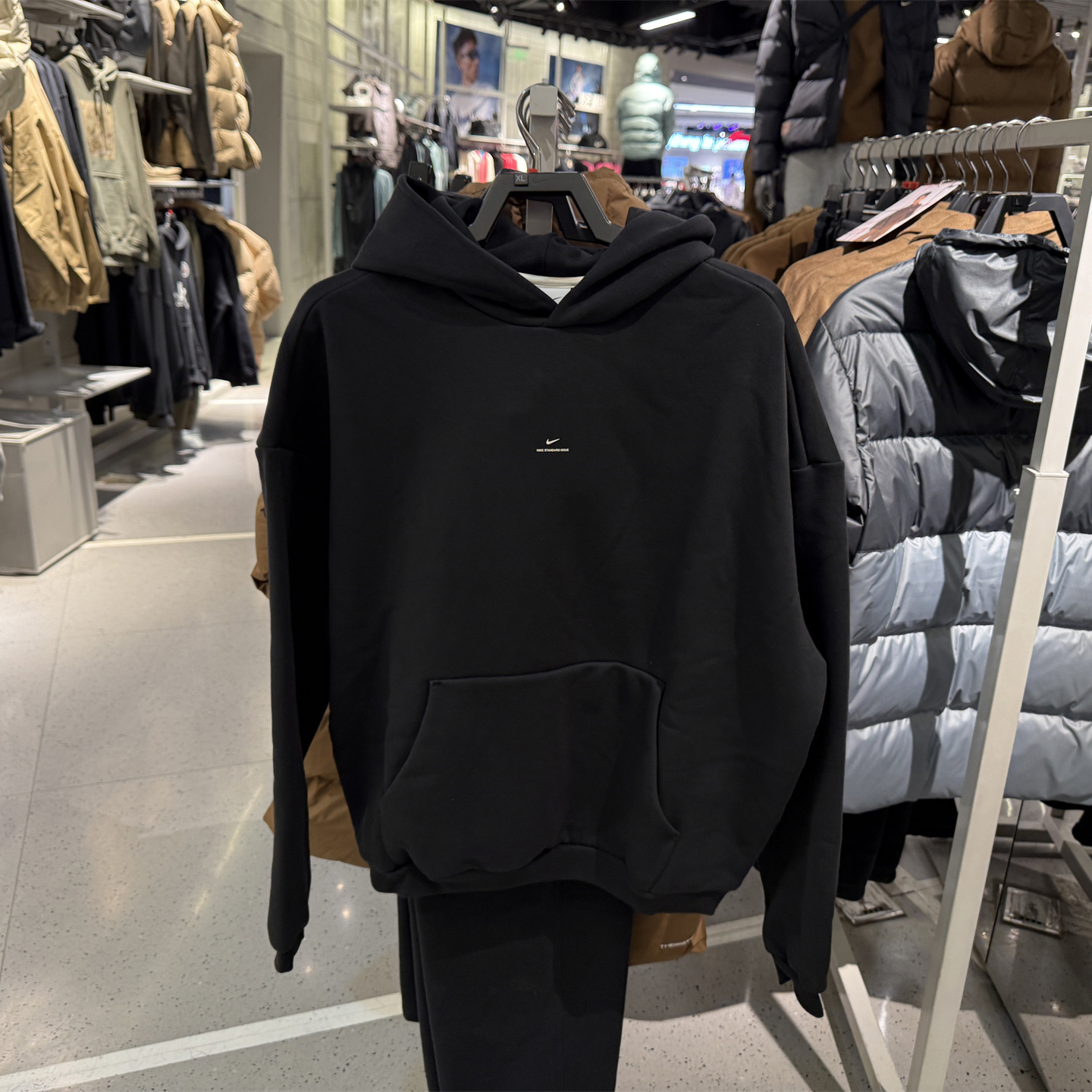 Nike耐克男子加绒卫衣篮球运动冬季保暖连帽宽松套头衫IM5919-010