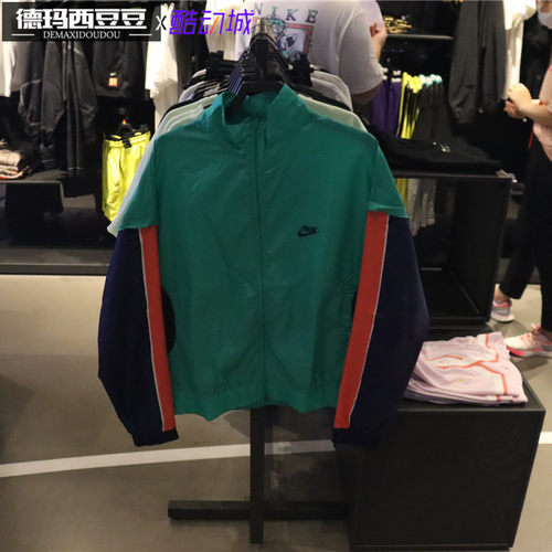 耐克拉链休闲运动梭织夹克外套