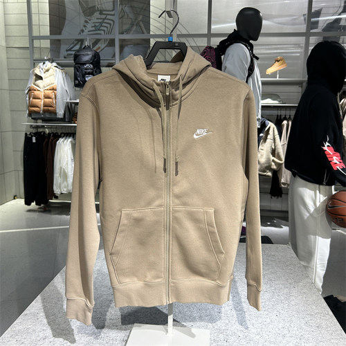 耐克外套男士秋冬休闲运动服加绒卫衣女针织连帽夹克 BV2646