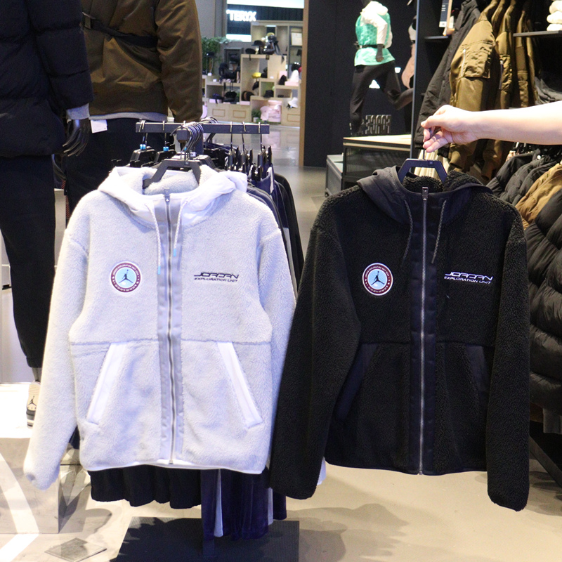 JORDAN男子仿羊羔毛绒外套