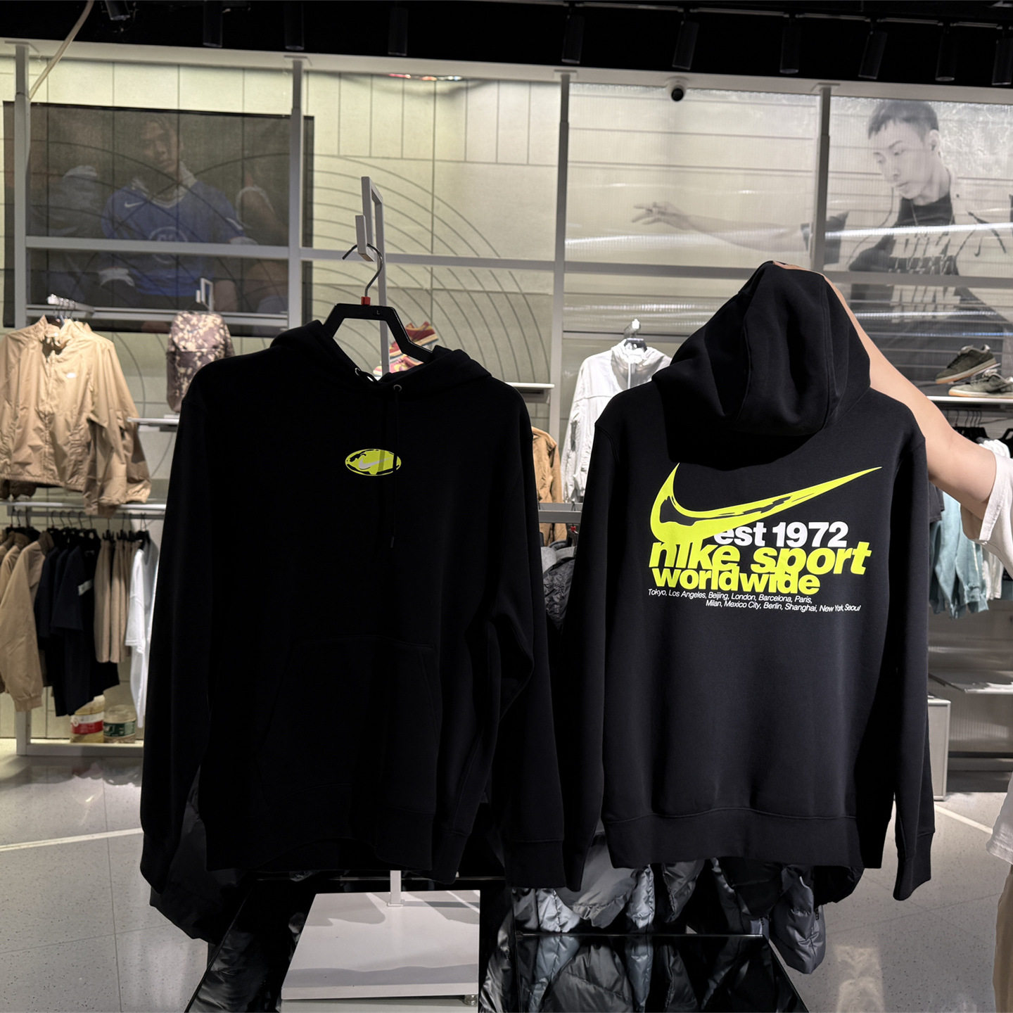 专柜正品NIKE耐克男子针织加绒运动休闲连帽卫衣套衫外套 IF1763