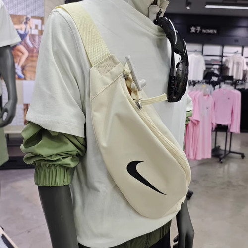 Nike 运动生活经典拉链开合 腰包斜挎包单肩包 情侣款 FZ7221