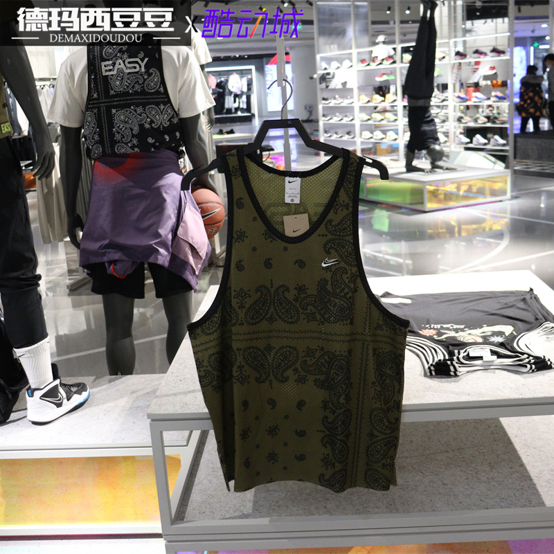 Nike/耐克 男子KD运动篮球训练速干透气腰果花无袖背心DH7372-378