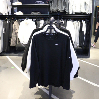 NIKE耐克跑步健身圆领长袖T恤