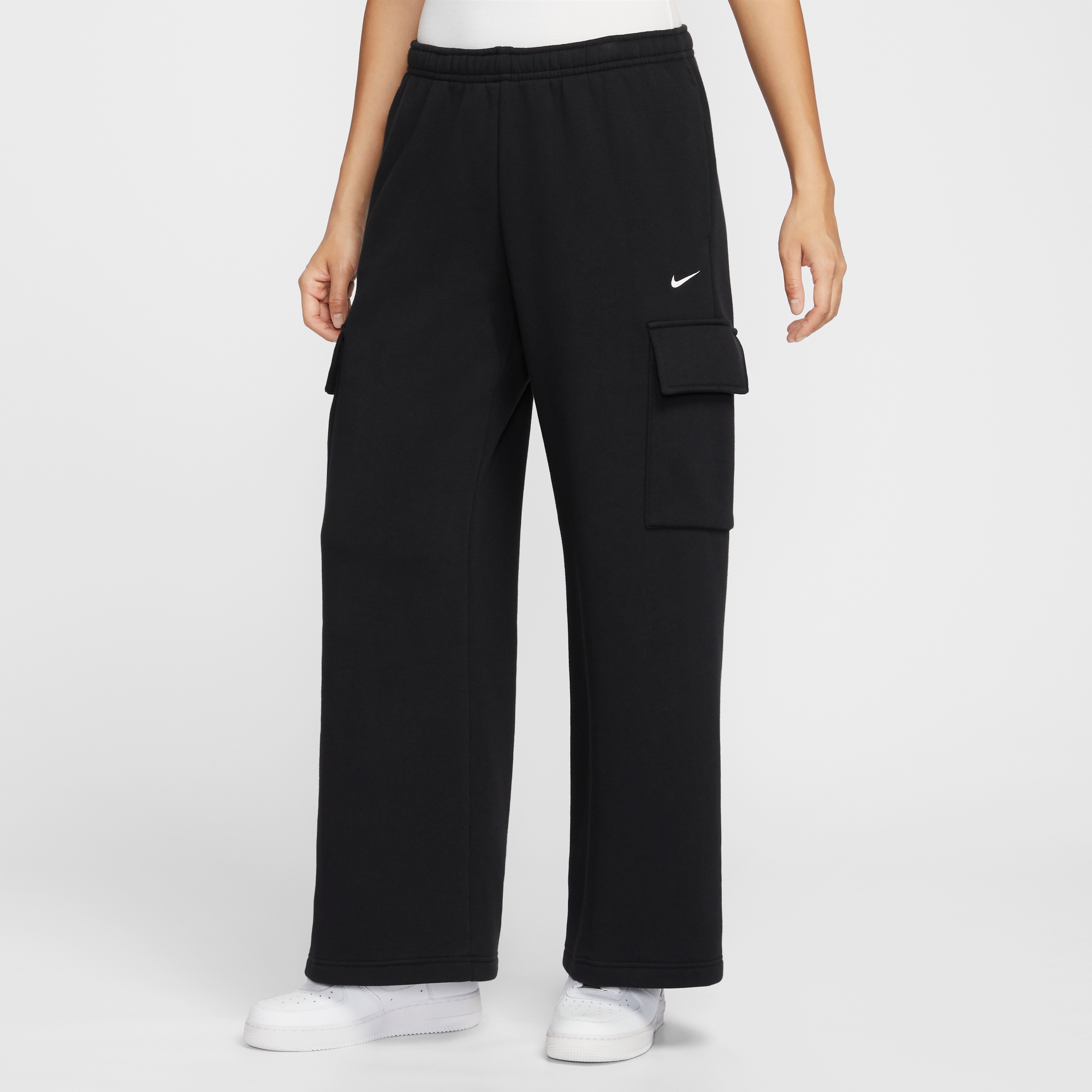 nike耐克女子PHOENIX FLEECE运动休闲加绒工装长裤IM7489-010