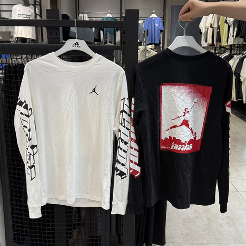 专柜正品NIKE耐克 JORDAN男子圆领运动休闲针织长袖套头T恤FN5977