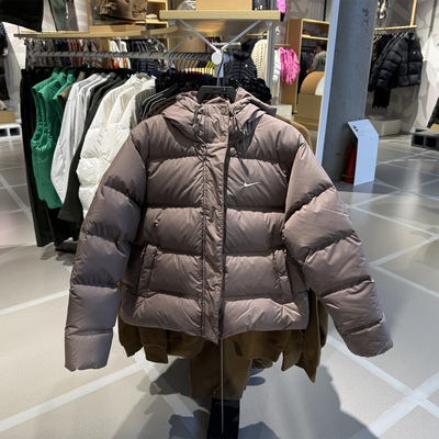 NIKE连帽羽绒服女装2025新款防风外套保暖棉羽夹克运动服IH0728