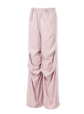 Adidas阿迪达斯三叶草女子伞兵长裤可束脚运动裤KE9791 KE9790