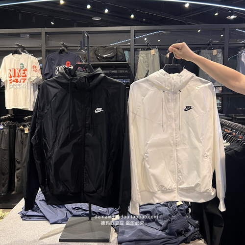 耐克NIKE男拉链连帽防风夹克外套