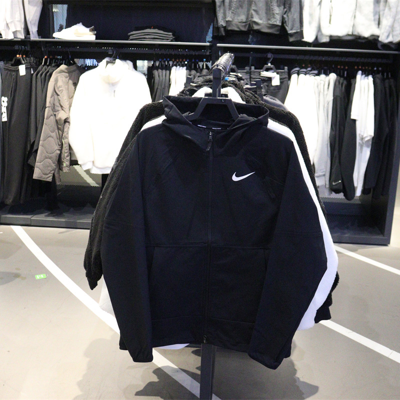 正品耐克外套男运动套装2024秋季新款加绒连帽夹克 DQ6594 DQ6592