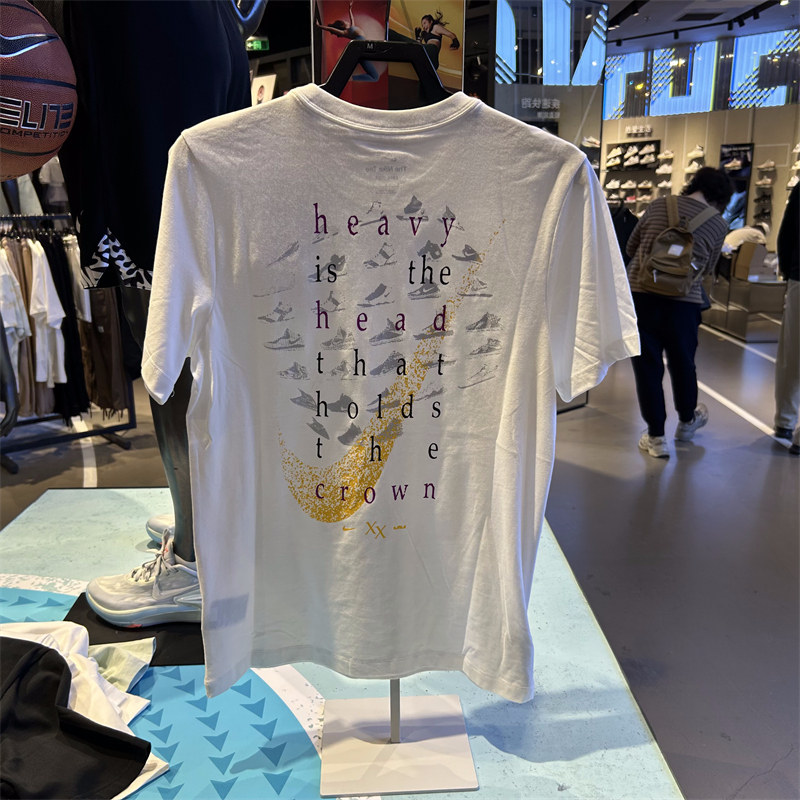 专柜正品正品NIKE耐克男子詹姆斯篮球运动短袖T恤 FD0073-010-100