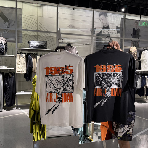 正品Nike耐克男装2025秋季JORDAN篮球图案印花运动短袖T恤 IB3298