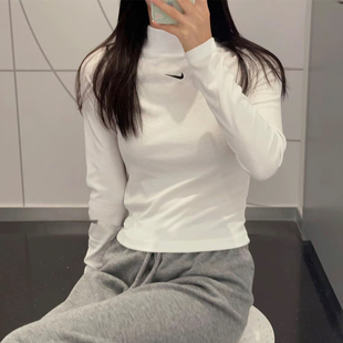 针织T恤打底上衣DV7881 女子春秋冬运动舒适休闲长袖 100 耐克 Nik