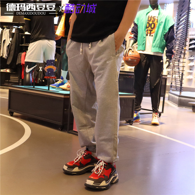 耐克男子收脚刺绣小勾运动裤