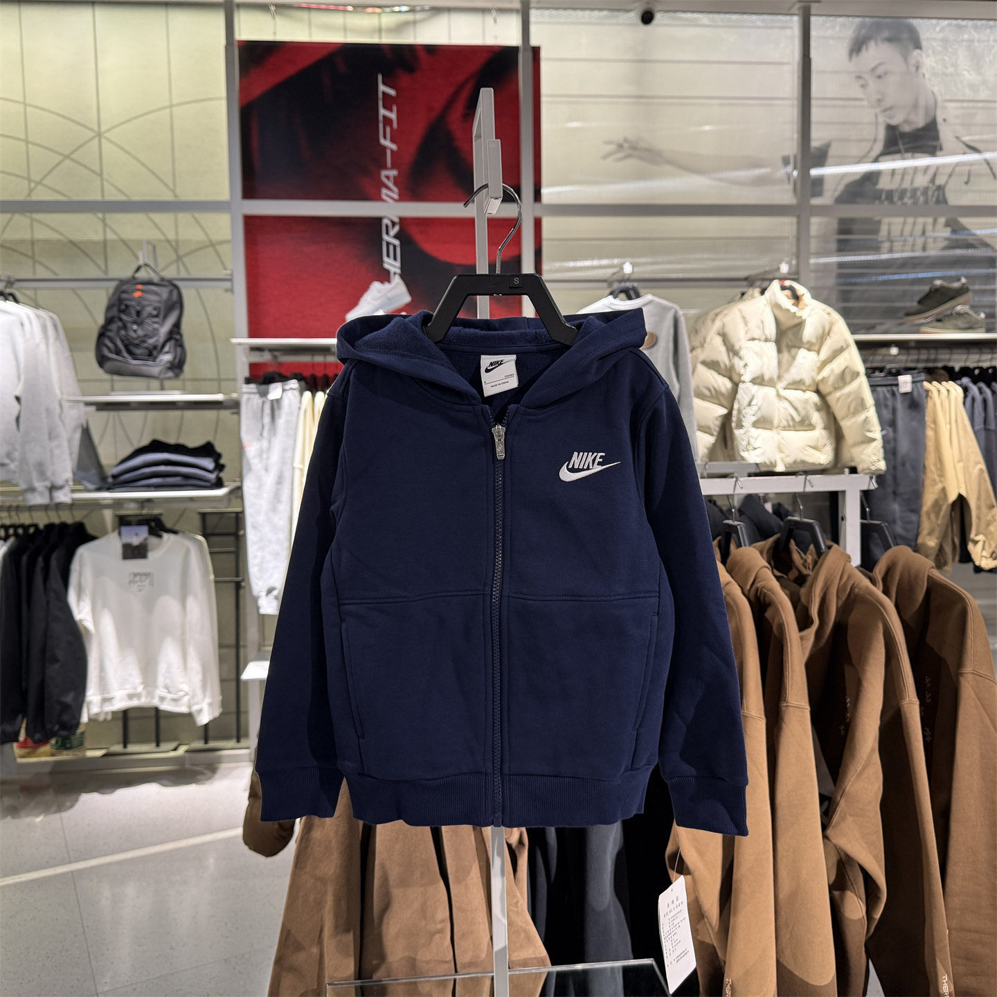 Nike/耐克正品秋季新款小童加绒针织休闲连帽外套 FV3596-410,运动服/休闲服装,运动卫衣/套头衫,淘宝优惠券,粉丝福利购,淘宝优惠卷