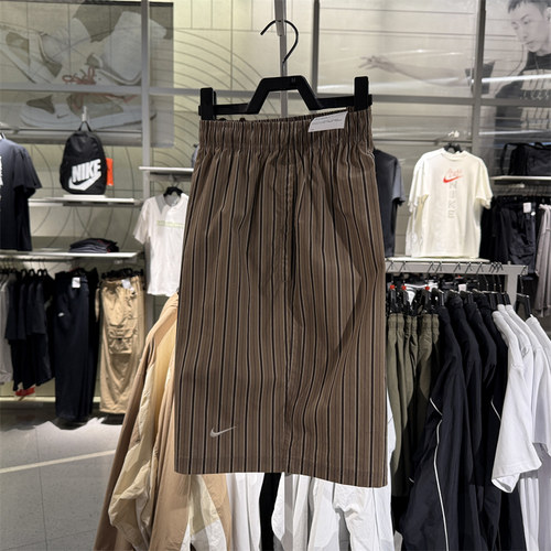 专柜正品耐克NIKE男子复古条纹梭织休闲运动短裤五分裤 IF0378