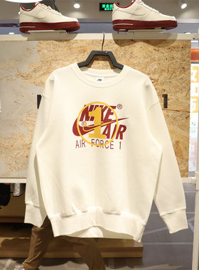 NIKE耐克AF1印花宽松圆领套头衫