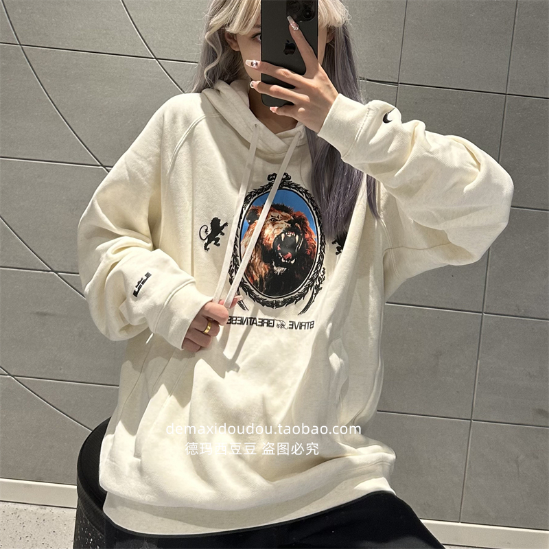 包邮【特价】Nike耐克男子休闲运动加绒套头连帽衫卫衣 FB7124