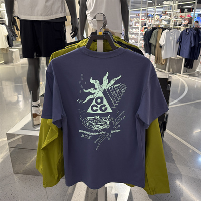 耐克NIKE男户外系列刺绣ACG印花卡通背标圆领短袖T恤 IH8660-508