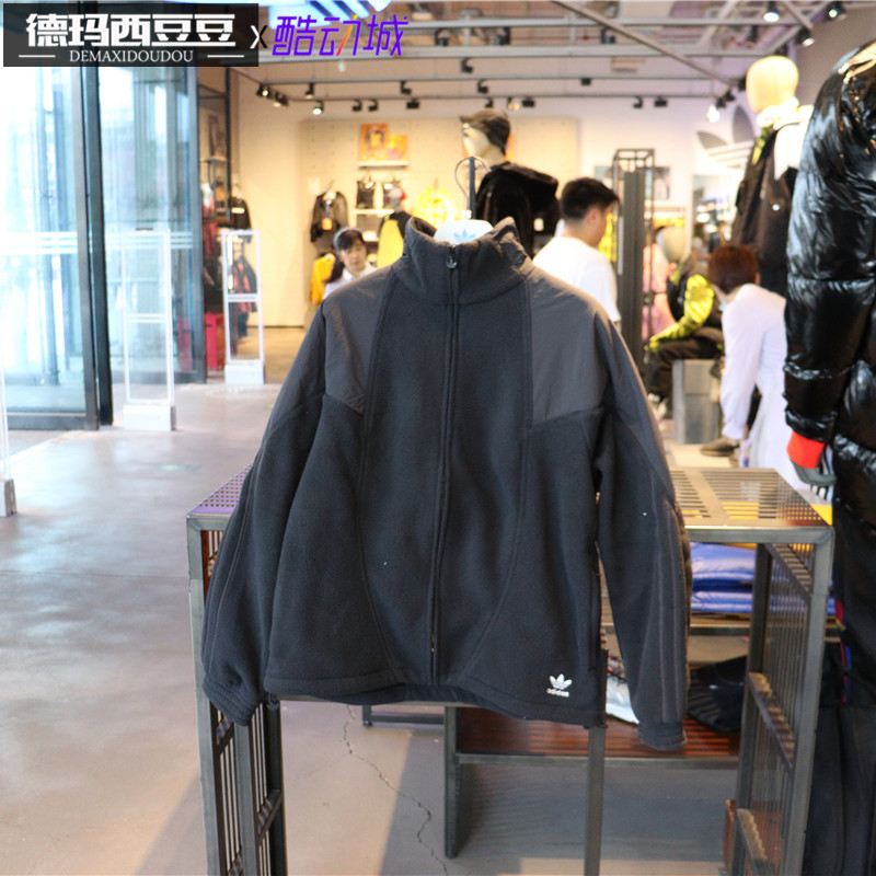 adidas拉链摇粒绒ge0838夹克外套