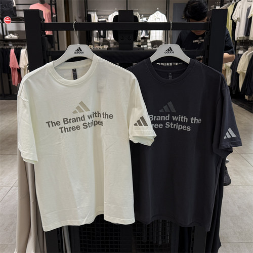 正品阿迪达斯短袖男子圆领纯棉运动休闲T恤 KF0124 KF0123 KF0122