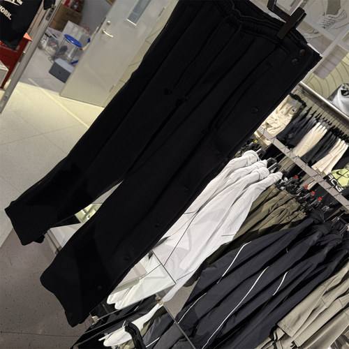 NIKE耐克男裤冬季新款侧排扣篮球运动裤加绒直筒长裤FZ1037-010