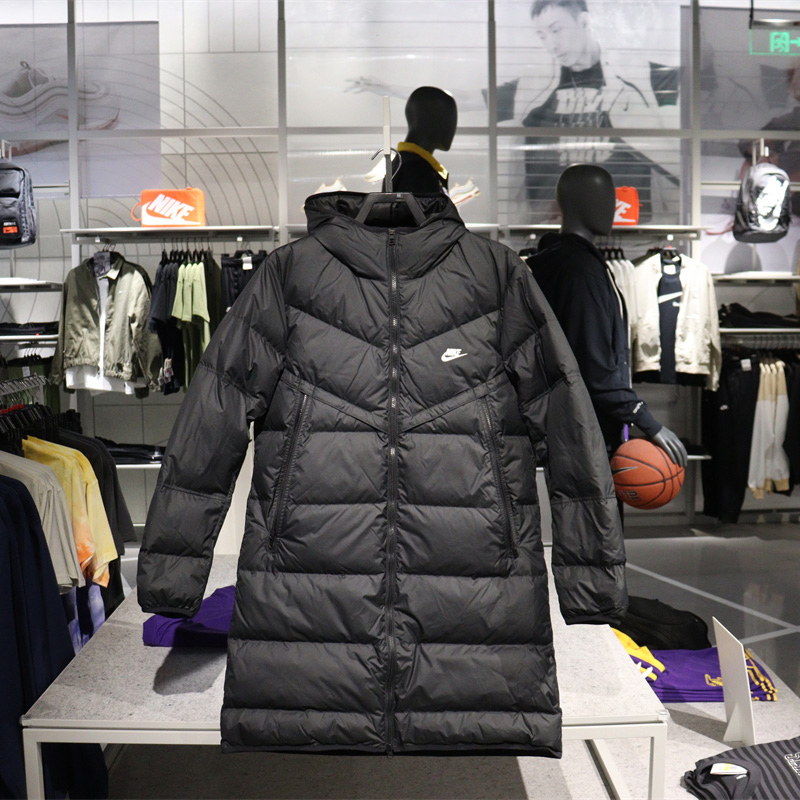 Nike/耐克男子中长款连帽羽绒服