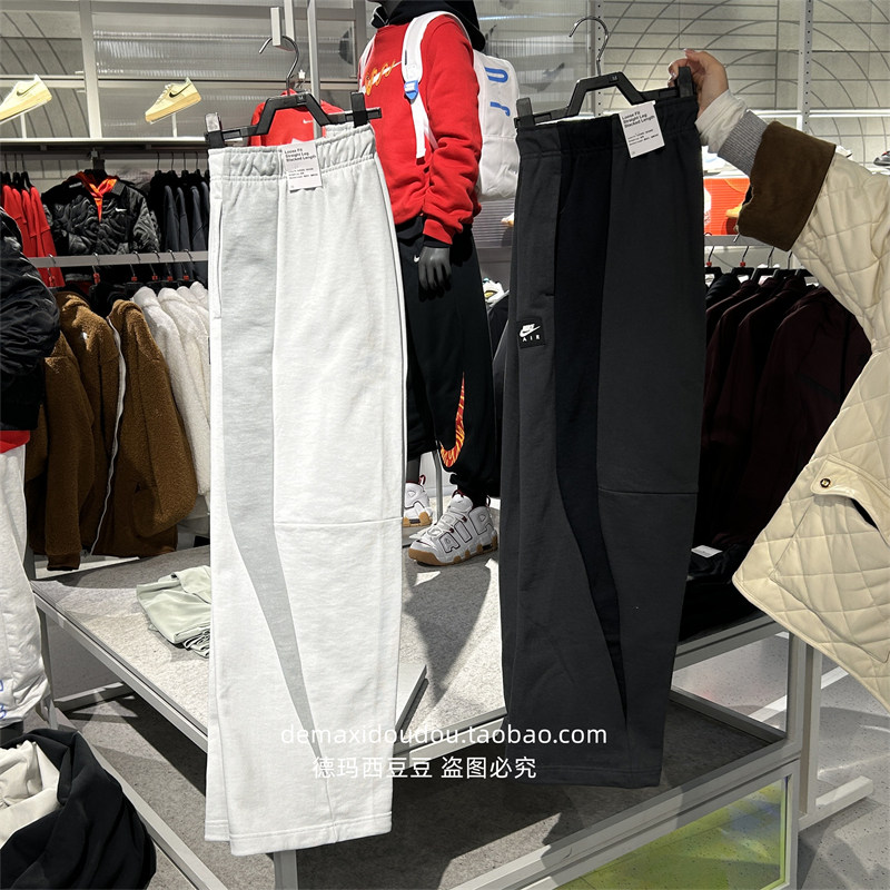 专柜正品Nike耐克AIR男子休闲运动薄绒阔腿直筒宽松长裤HJ0288,运动服/休闲服装,运动长裤,淘宝优惠券,粉丝福利购,淘宝优惠卷
