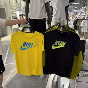 代购Nike耐克短袖男25夏季RUN印花宽松圆领透气跑步运动T恤HJ3565