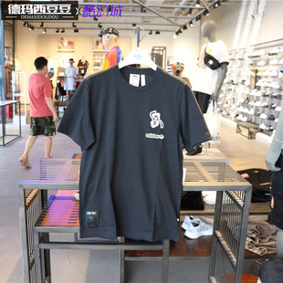 专柜正品adidas三叶草男子迪士尼联名卡通高飞圆领短袖T恤 GD6024