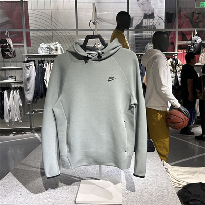专柜正品Nike耐克TECH FLEECE男休闲运动针织套头连帽卫衣 FB8017
