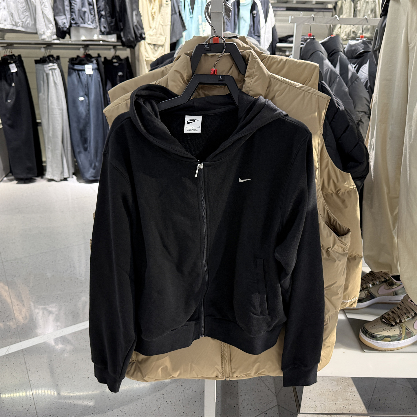 Nike耐克针织夹克女装春秋新款连帽衫宽松休闲运动外套FN2420-010