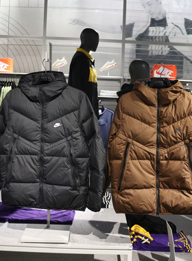 NIKE耐克男运动拉链连帽保暖羽绒服 DV1132  FB8178