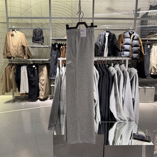 Nike耐克运动长裤女秋冬针织薄绒透气宽松直筒裤休闲卫裤FB2728