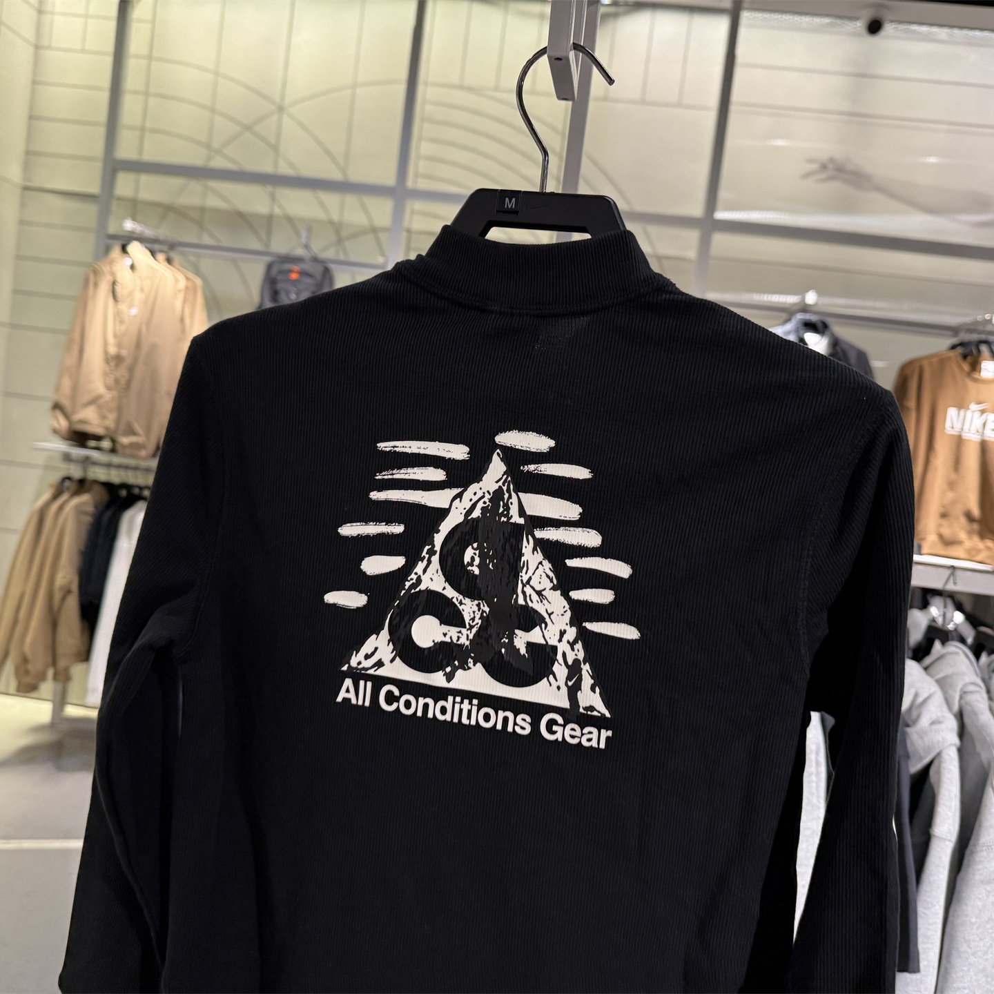 Nike ACG Dri-FIT大童华夫格面料半高领长袖T休闲运动 FZ5403