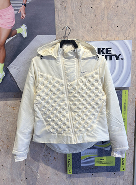 专柜正品NIKE耐克女子休闲运动拉链连帽羽绒服夹克外套 FB7604