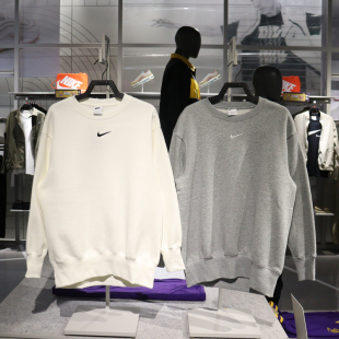 专柜正品NIKE耐克女子刺绣小logo宽松圆领套头衫卫衣外套 DQ5734