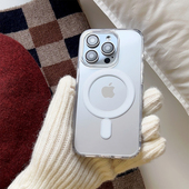 简约高透亚克力适用于iPhone15 12MINI透明 17PROMAX 16PRO苹果磁吸手机壳14PLUS