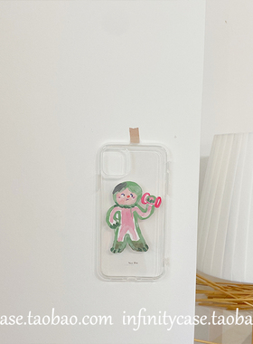 ins可爱小人适用iPhone15/12/17PROMAX透明手机壳16PLUS/13苹果14PRO软