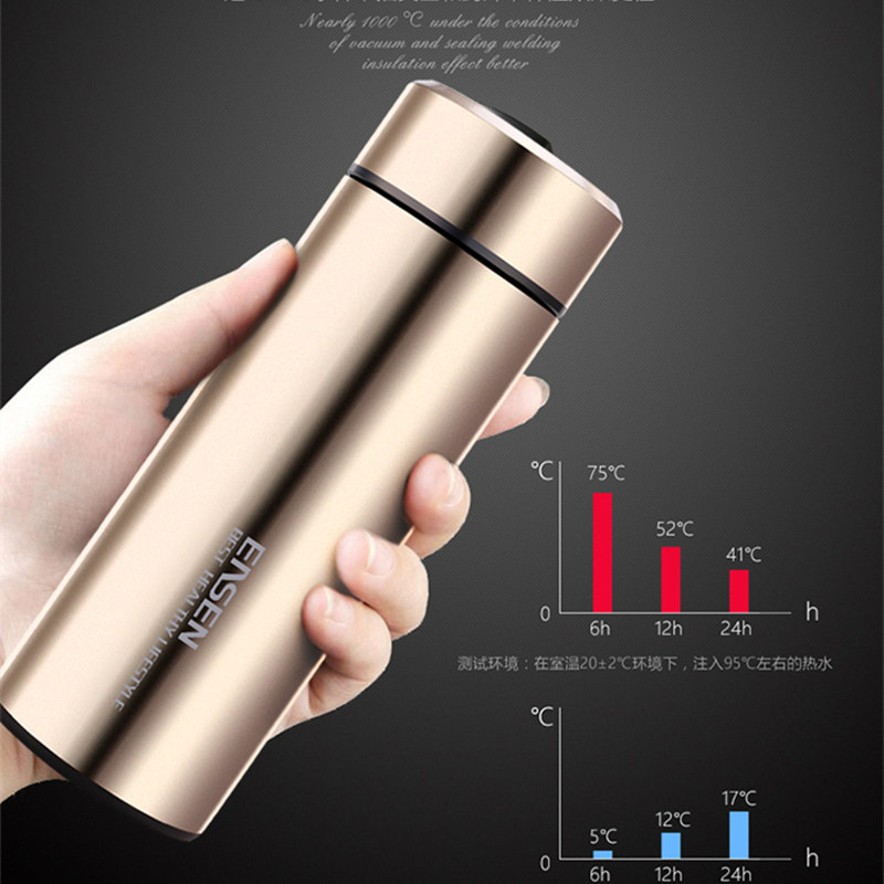 正品水宜生l506高档商务便携男女316不锈钢礼品泡茶保温水杯