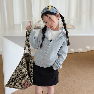 利落连帽卫衣外套休闲上衣 修身 春夏早晚微凉BI备 儿童韩版