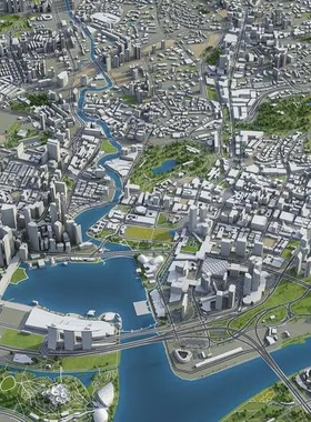 blender卫星3D城市建筑地图建模型OSM代做C4D maya max unity ue