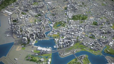 blender卫星3D城市建筑地图建模型OSM代做C4D maya max unity ue