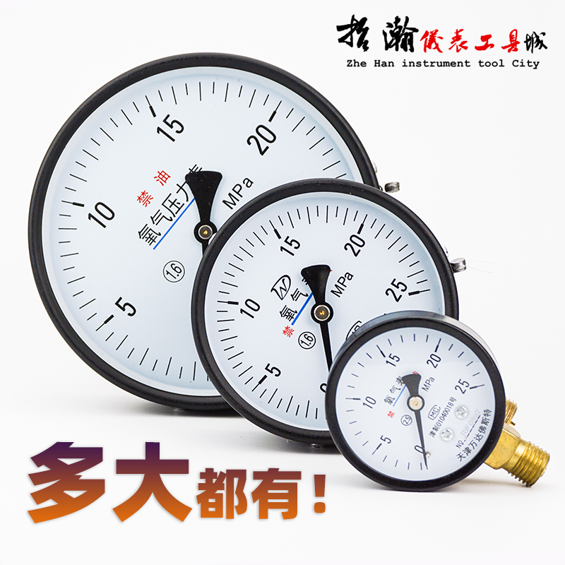 万达氧气禁油压力表YO10025mpa