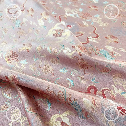 中式锦缎汉服面料礼服定制