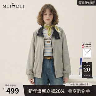 夹克女265MW5032 立领简约休闲工装 谜底双面穿外套长袖 2026春新品