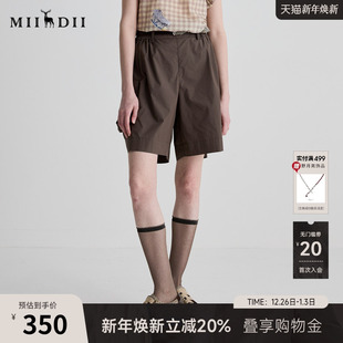 A型裤 谜底短裤 百搭日常宽松棉质工装 新品 子252MK0692 女2025夏季